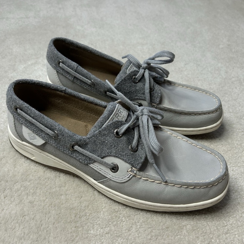 Sperry Bluefish Wool Leather Boat Shoes Women's 8 2 Eye Loafer